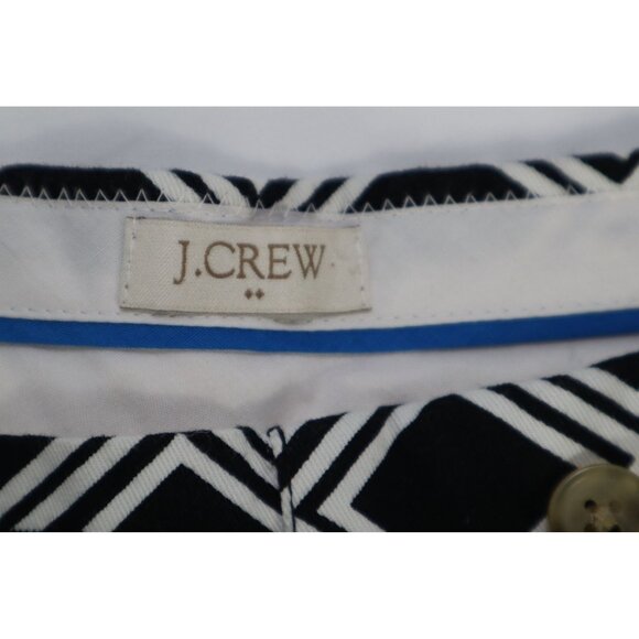 J. Crew Women's Black & White Geometric Print Cotton Shorts Size Small - Picture 8 of 13